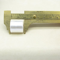 20mm Cylinder Vintage Barrel Beads, White Pearlized Plastic