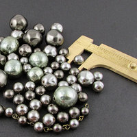 Vintage Gray Faux Pearl Bead Mix