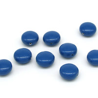 12mm Puffed Coin Beads, Lapis Blue (9)