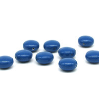 12mm Puffed Coin Beads, Lapis Blue (9)