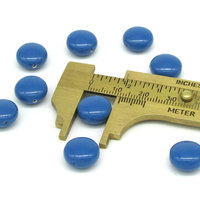 12mm Puffed Coin Beads, Lapis Blue (9)