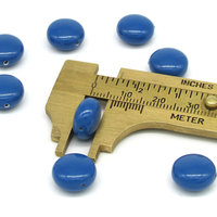 12mm Puffed Coin Beads, Lapis Blue (9)