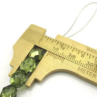 Olivine AB 8mm Faceted Round Glass Beads