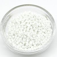 8/0 Round Seed Beads White Lustre