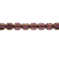 8mm Amethyst and Bronze Tri-Cut Window Beads