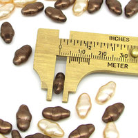 13x7mm Baroque Oval Glass Pearl Bead Mix