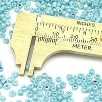 8/0 Mini Rocailles, Turquoise Lustre