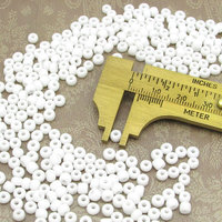 5/0 Round Seed Beads, Opaque White