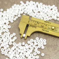 5/0 Round Seed Beads, Opaque White