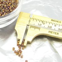 Vintage 11/0 Seed Beads, Frosted Dark Topaz