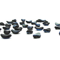 14.5x10mm Curved Leaf Glass Bead Mix