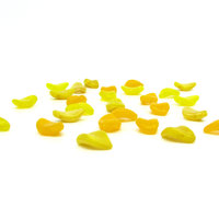 14.5x10mm Curved Leaf Glass Bead Mix