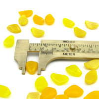 14.5x10mm Curved Leaf Glass Bead Mix