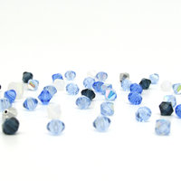 Czech Crystal Bead Mix, 4.5-8mm Bicones