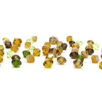 Czech Crystal Bead Mix, 4.5-8mm Bicones