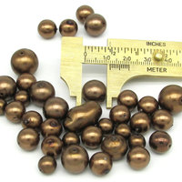 Czech Glass Pearl Bead Mix, Opaque Dark Brown