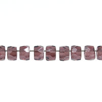 6x8.5mm Faceted Roller Beads, Translucent Amethyst