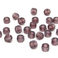 6x8.5mm Faceted Roller Beads, Translucent Amethyst