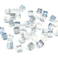 Machine Cut Bead Mix, Preciosa Crystal Cubes