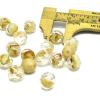 10mm Faceted Round Czech Givre Beads
