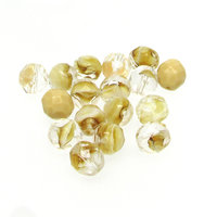 10mm Faceted Round Czech Givre Beads
