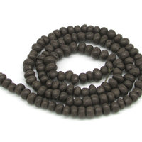 Wooden Rondelle Bead Strands