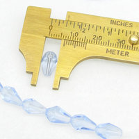 11x6.5mm Faceted Teardrops, Light Sapphire (35)