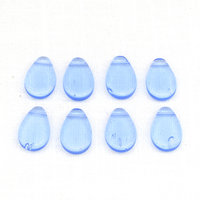 18x12.5mm Flat Teardrops, Vintage Czech Glass Beads
