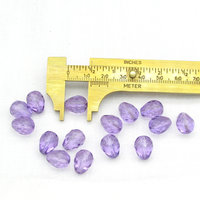 13x10mm Violet Faceted Teardrop Beads