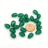 13x9.5mm Emerald Faceted Teardrops (22)