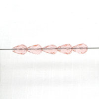 12x8mm Translucent Rosaline Teardrop Glass Beads