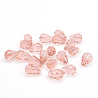 12x8mm Translucent Rosaline Teardrop Glass Beads