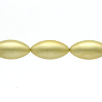 Vintage 23x12mm Oval Pale Gold Plastic Pearls