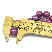 10mm Plastic Pearls, Vintage Purple Lustre Beads (60)