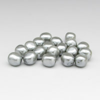 Silver 12mm Plastic Pearl Nugget Beads
