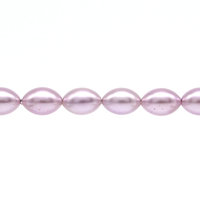 12x8.5mm Rice Beads, Vintage Light Purple Oval Plastic Pearls