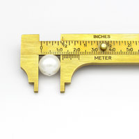 Round White Lustre Beads, Vintage 1970's 12mm 14mm Plastic Pearls