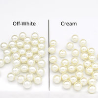 8mm Round Faux Pearls, Vintage Cultura Opaque Plastic Beads