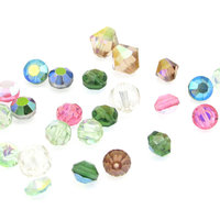 Vintage Crystal Bead Mix, 6mm 8mm Bicones and Nailheads