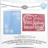 Snowflake Season A2 Embossing Folder Set, Sizzix Textured Impressions