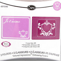 Love A2 Embossing Folder Set, Sizzix Textured Impressions