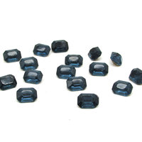 8x6mm Octagon Rhinestones, Vintage Montana Blue