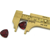 Vintage 12mm Triangular Rhinestones, Foiled Garnet