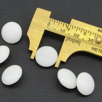 15mm Domed Chatons, Vintage White Point Back Stones