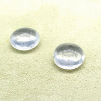 12mm Clear Domed Dentelles, Vintage Unfoiled Glass Gems (7)