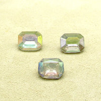 10x8mm Octagon Baguettes, Vintage Crystal AB Rhinestones