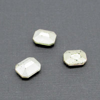 10x8mm Octagon Baguettes, Vintage Crystal AB Rhinestones