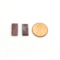Jasper Cabochons,  16.3x8mm Flat Beveled Rectangular Stones