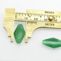 22mm Diamond Rhombus Channel Rhinestones, Vintage Pressed Glass