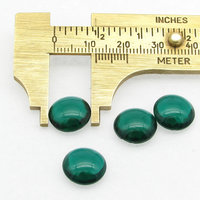 12mm Round Unfoiled Emerald Rhinestone Dentelles